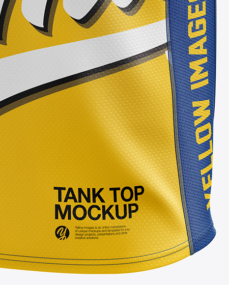 Download Men S Running Singlet Mockup Half Side View In Apparel Mockups On Yellow Images Object Mockups