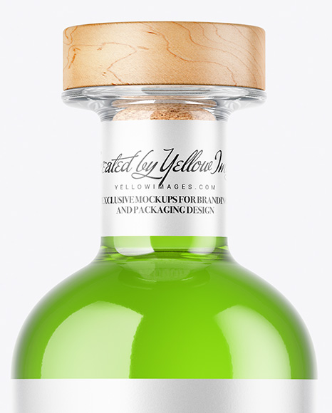 Clear Glass Bottle Mockup PSD #1