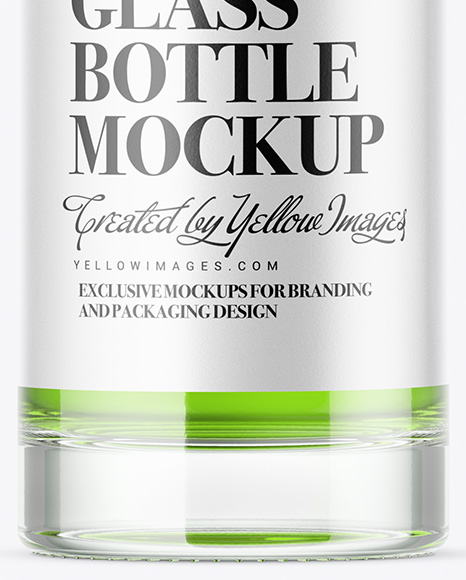 Clear Glass Bottle Mockup PSD #6