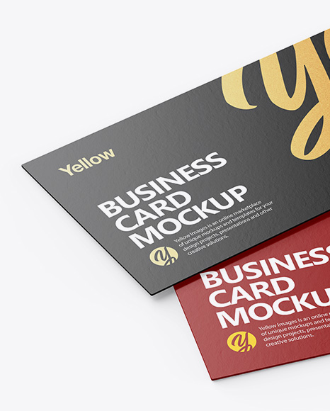 Paper Business Cards Mockup PSD #3