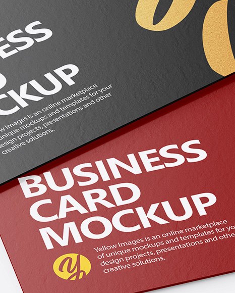 Paper Business Cards Mockup PSD #5