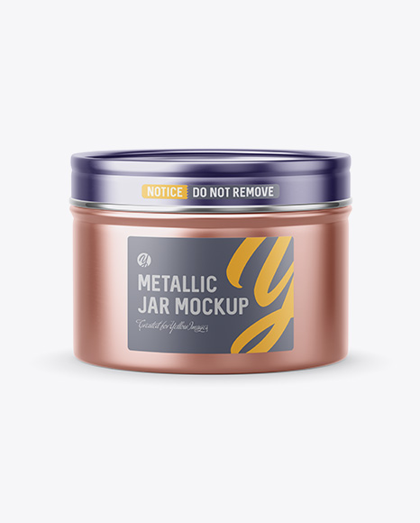 50g Metallic Jar Mockup PSD #6