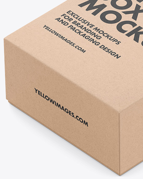 Download Brown Paper Box Mockup Yellowimages