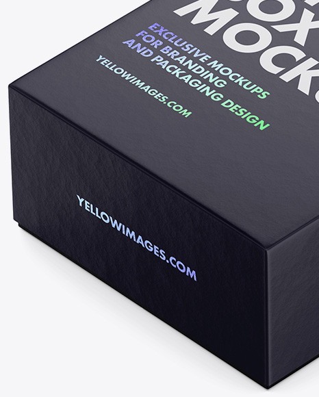 Paper Box Mockup   Half Side View (High Angle Shot) PSD #3