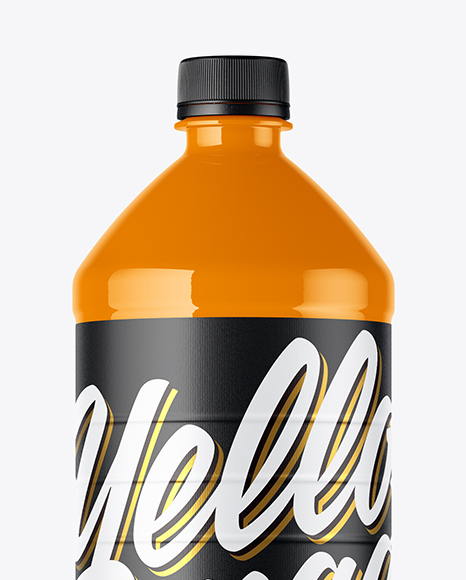 Glossy Plastic Bottle Mockup PSD #2