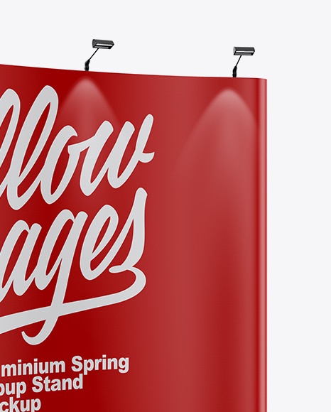 Matte Spring Pop Up Stand Mockup PSD #1