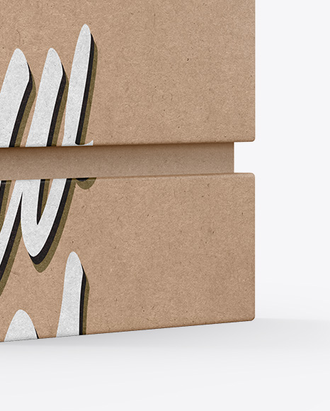 Kraft Paper Box Mockup   Half Side View PSD #4