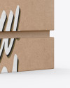 Kraft Paper Box Mockup - Half Side View