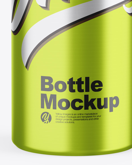 Metallic Bottle Mockup PSD #1