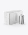 Box with Can Mockup