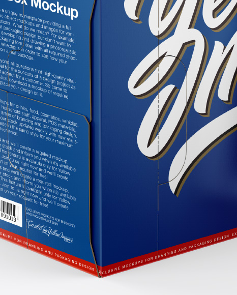 Box with Can Mockup PSD #4