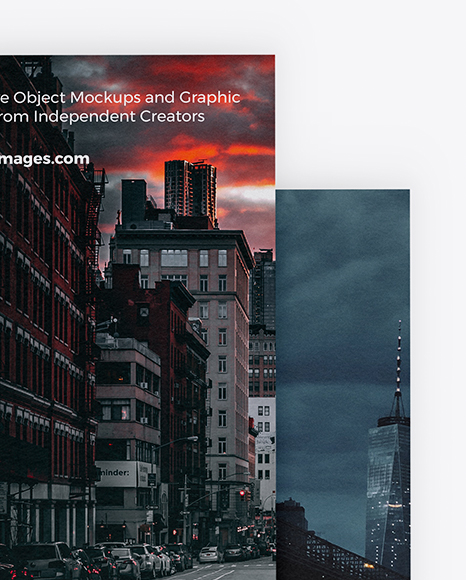 Two Textured Brochures Mockup PSD #1