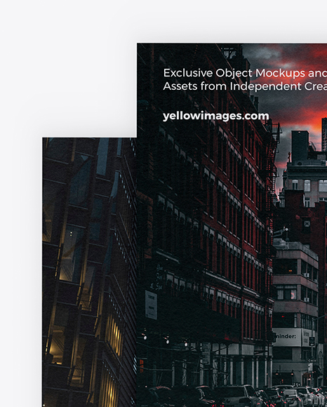 Download Two Textured Brochures Mockup In Stationery Mockups On Yellow Images Object Mockups PSD Mockup Templates