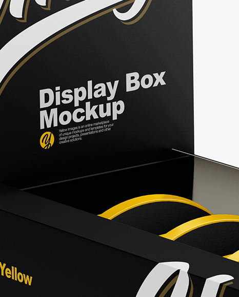 Download Display Box W Food Containers Mockup In Box Mockups On Yellow Images Object Mockups Yellowimages Mockups