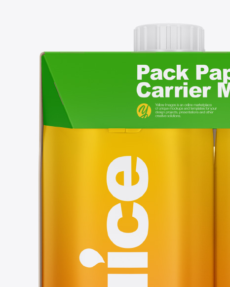 Download 4 Pack Paper Carrier Mockup In Packaging Mockups On Yellow Images Object Mockups PSD Mockup Templates