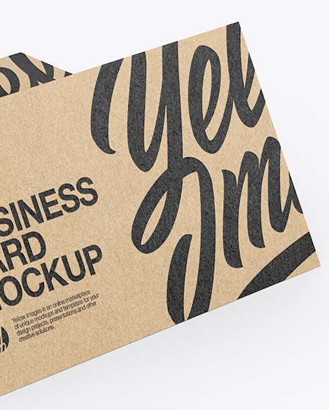 stack of kraft business cards mockup in stationery mockups