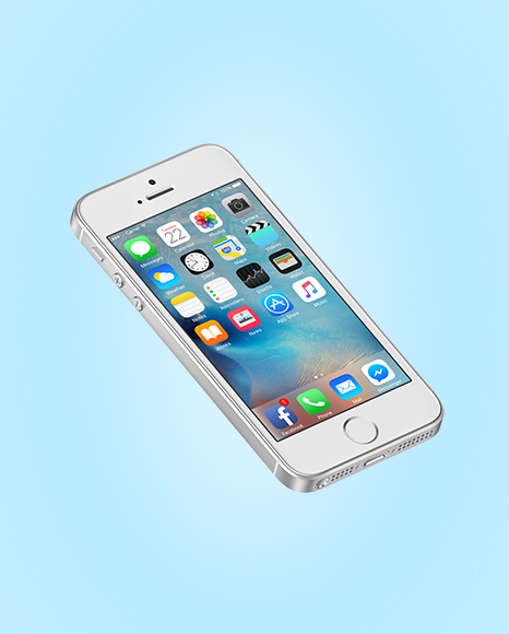 Isometric Apple iPhone SE Mockup