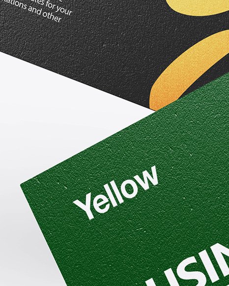 Textured Business Cards Mockup