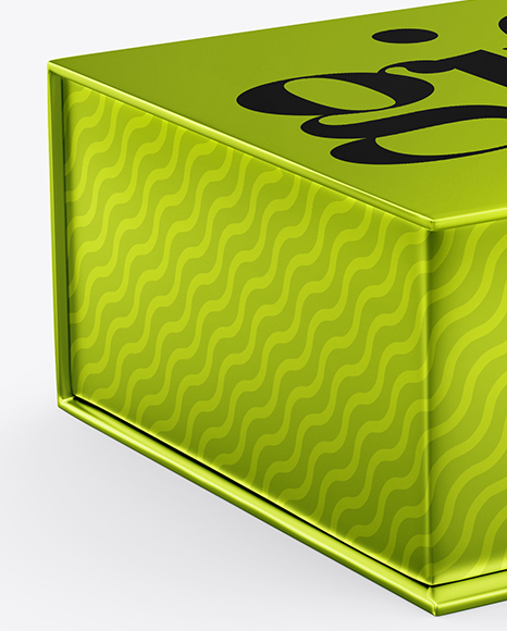 Download Metallic Box Mockup in Box Mockups on Yellow Images Object Mockups