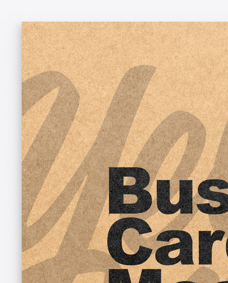 Kraft Business Card Mockup PSD #2