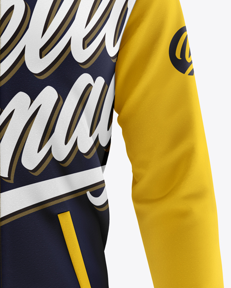 Download Men S Bomber Jacket Mockup Front View In Apparel Mockups On Yellow Images Object Mockups