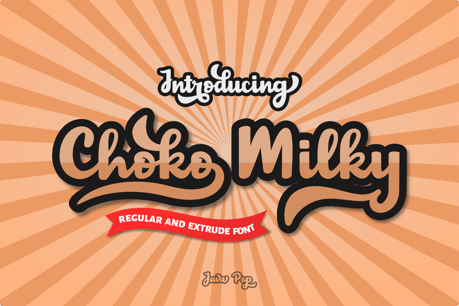 Choko Milky Font In Fonts On Yellow Images Creative Store