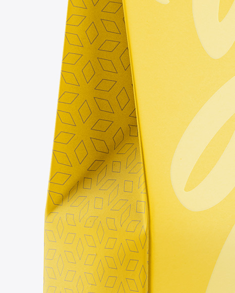 Download Paper Bag Mockup Half Side View In Bag Sack Mockups On Yellow Images Object Mockups Yellowimages Mockups