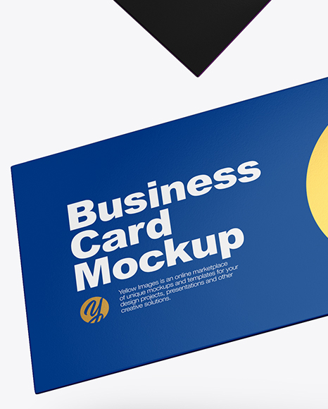 Two Paper Business Cards Mockup - Free Download Images High Quality PNG ...