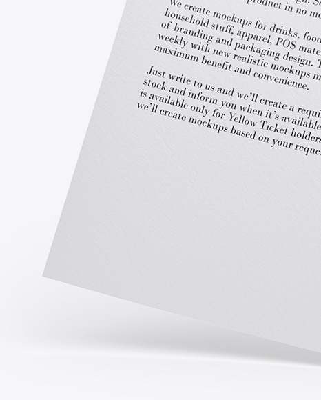 Textured A4 Paper Mockup PSD #7