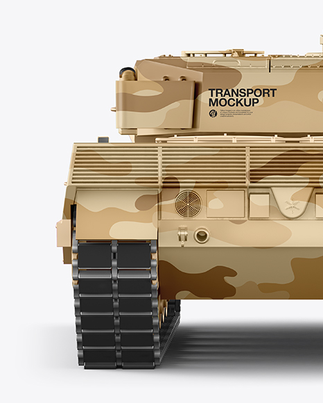 Download Tank Mockup Back View In Vehicle Mockups On Yellow Images Object Mockups PSD Mockup Templates