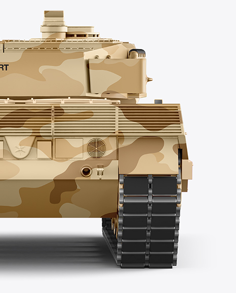 Download Tank Mockup Back View In Vehicle Mockups On Yellow Images Object Mockups PSD Mockup Templates