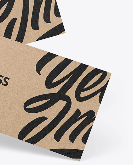 Kraft Business Cards Mockup PSD #1