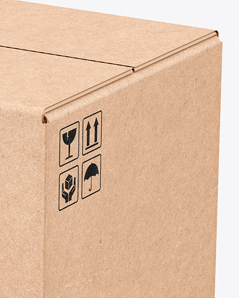 Kraft Box Mockup PSD #1