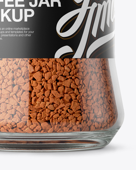 Download Clear Glass Jar With Instant Coffee Mockup in Jar Mockups ...