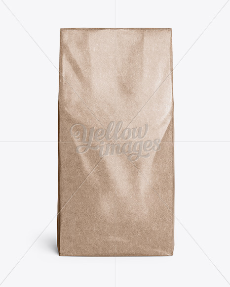 Glossy Kraft Paper Bag Mockup   Front View PSD #1