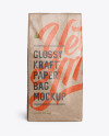 Download Glossy Kraft Paper Bag Mockup - Front View in Bag & Sack ...