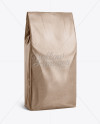 Glossy Kraft Paper Bag Mockup - Halfside View