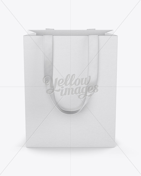 Download Paper Euro Tote Bag With Ribbon Handles Mockup Front View In Bag Sack Mockups On Yellow Images Object Mockups Yellowimages Mockups