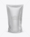 Download Matte Stand Up Pouch Mockup - Front View in Pouch Mockups on Yellow Images Object Mockups