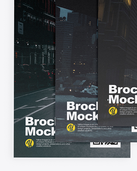 Four Brochures Mockup PSD #2