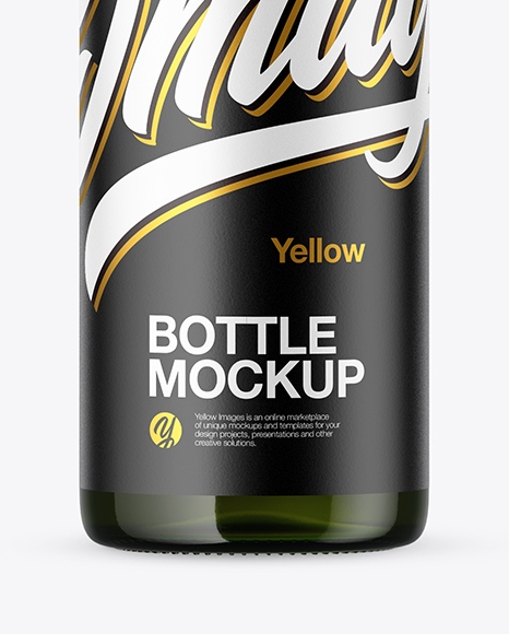 Green Bottle Mockup