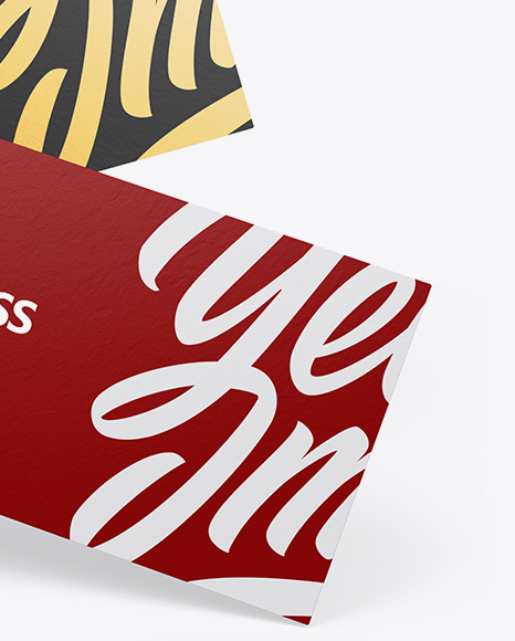 Paper Business Cards Mockup PSD #4