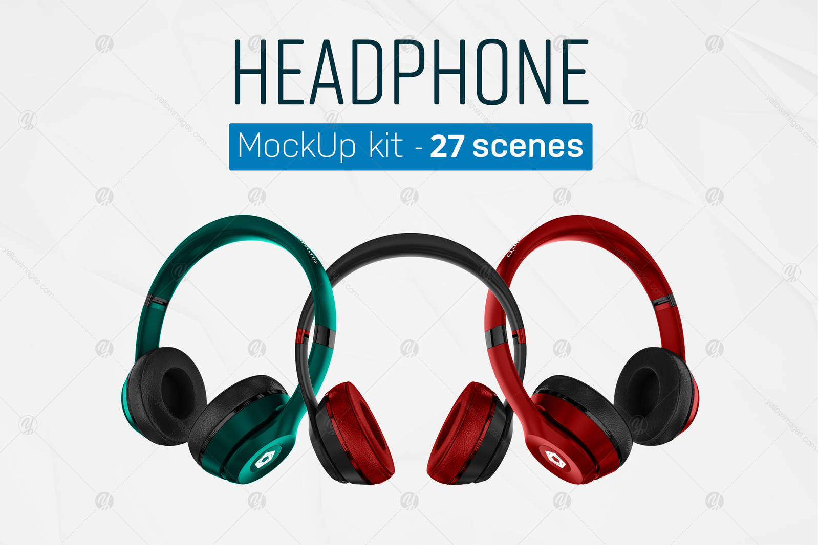 Download Headphones Mockup Kit In Device Mockups On Yellow Images Creative Store