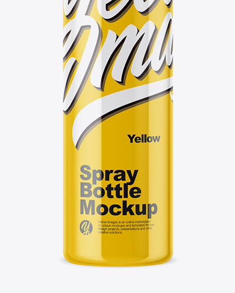 Glossy Spray Bottle Mockup PSD #7