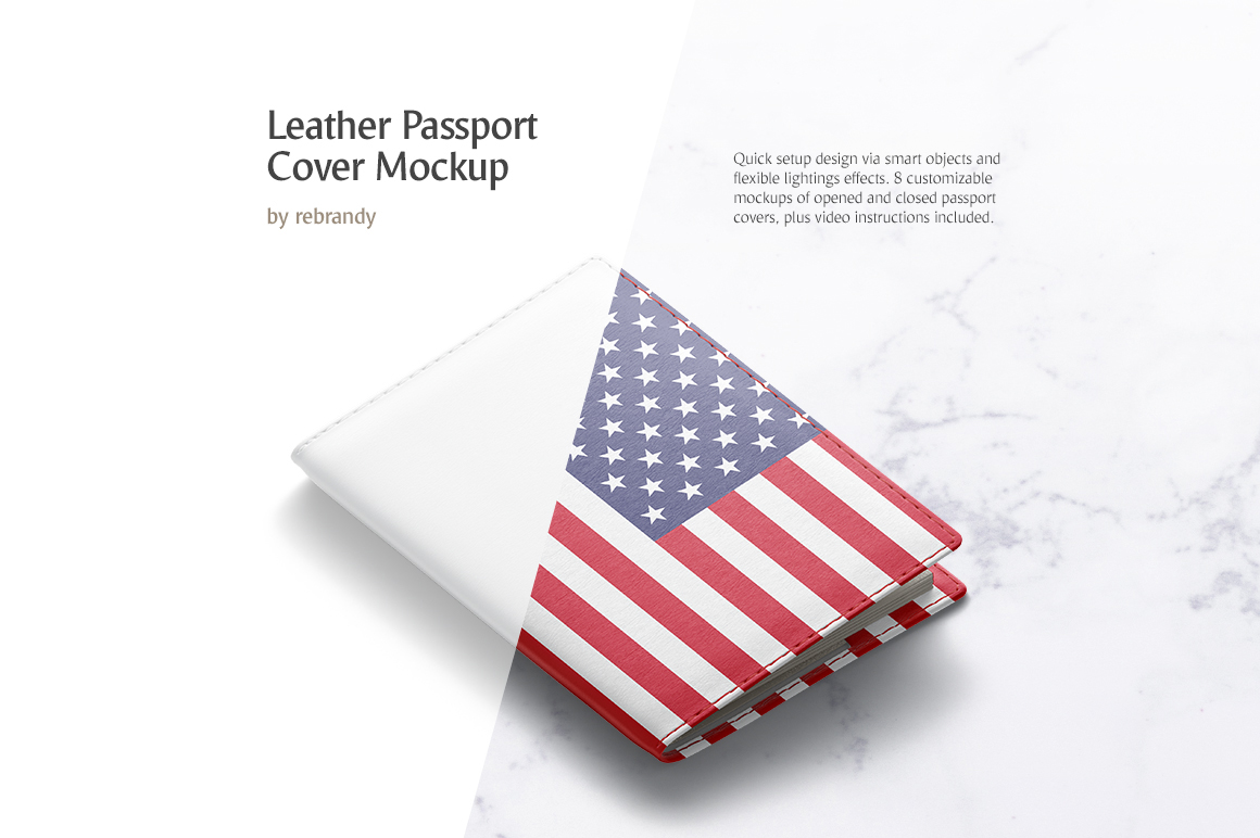 Download Leather Passport Cover Mockup In Stationery Mockups On Yellow Images Creative Store PSD Mockup Templates