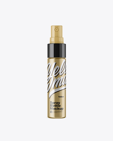 Metallic Spray Bottle Mockup