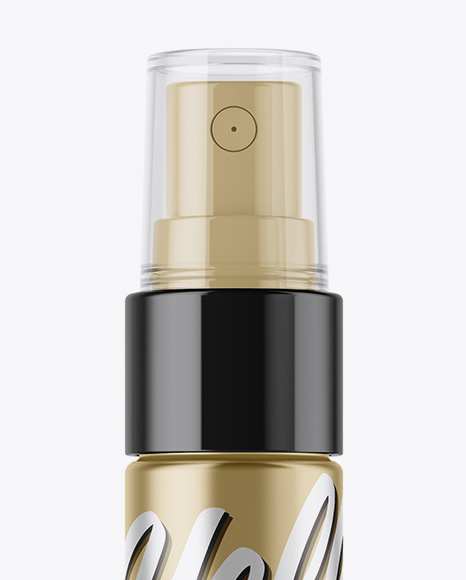 Metallic Spray Bottle Mockup PSD #1