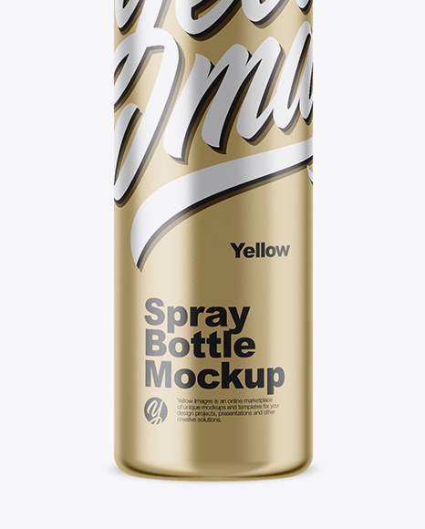 Metallic Spray Bottle Mockup PSD #7