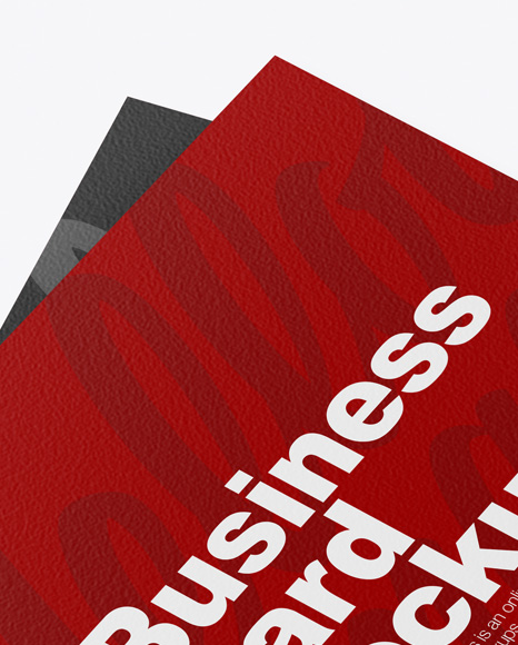 Two Paper Business Cards Mockup PSD #2