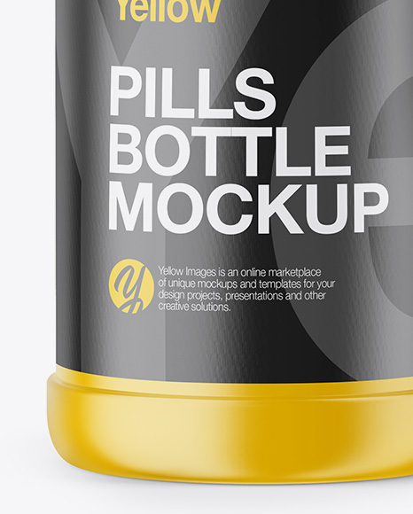 Download Matte Plastic Pills Bottle Mockup - Front View | Yellow Author